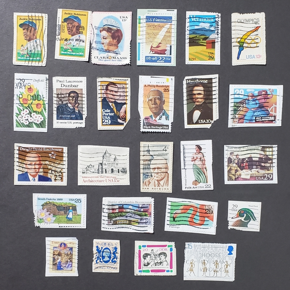 Postage Stamp Lot, All Colors, Crafts!
